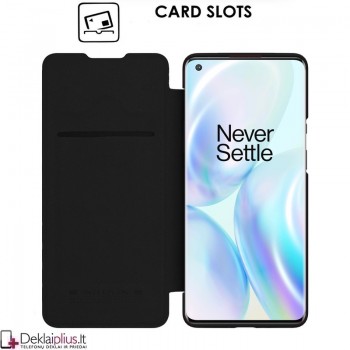 Odinis Nillkin qin serijos dėklas - juodas (ONEPLUS 8) Odinis Nillkin qin serijos dėklas - juodas (ONEPLUS 8)